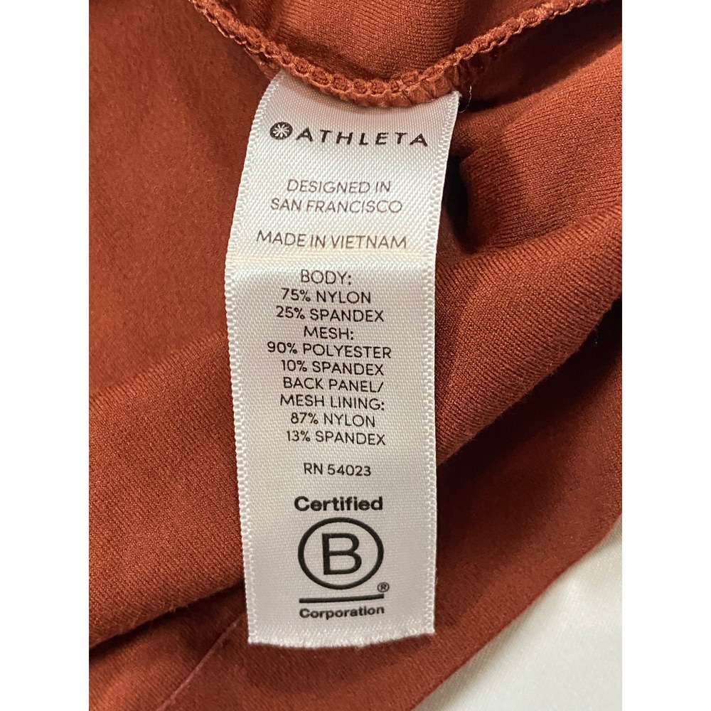 Athleta Hyper Focused Bra Dress Powervita Rust Strappy Back Mini‎ Dress Medium - Picture 7 of 13